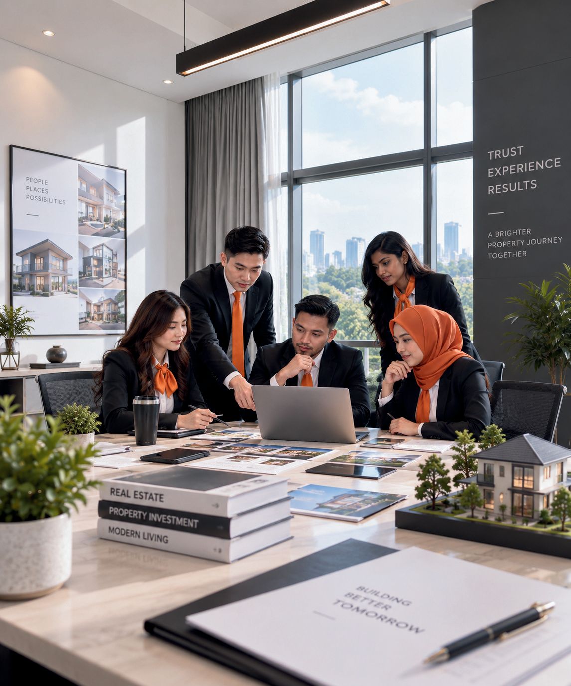 VIKS Properties team meeting in the office